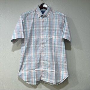 Pendleton Button Down Shirt Mens Medium Country Traditionals Short Sleeve Pastel